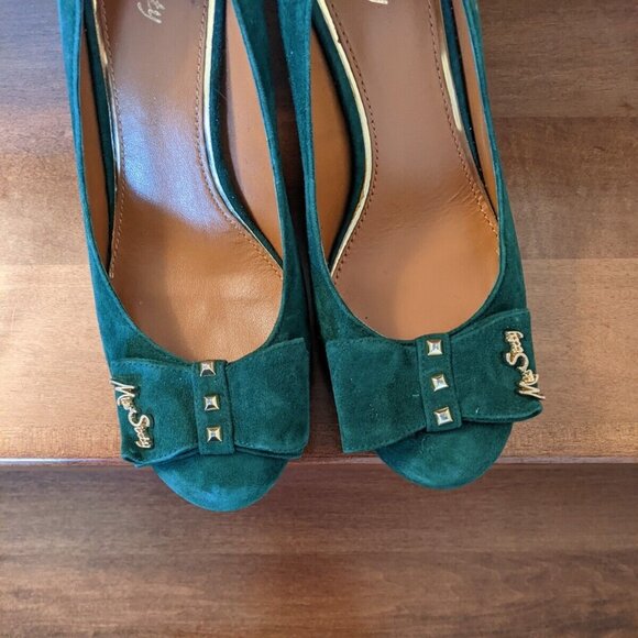 Miss Sixty green suede heels size 39 - Picture 1 of 9